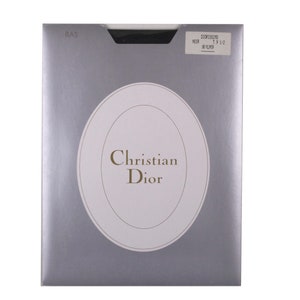 CHRISTIAN DIOR Vintage Diorissimo black Stockings Size 9 1/2