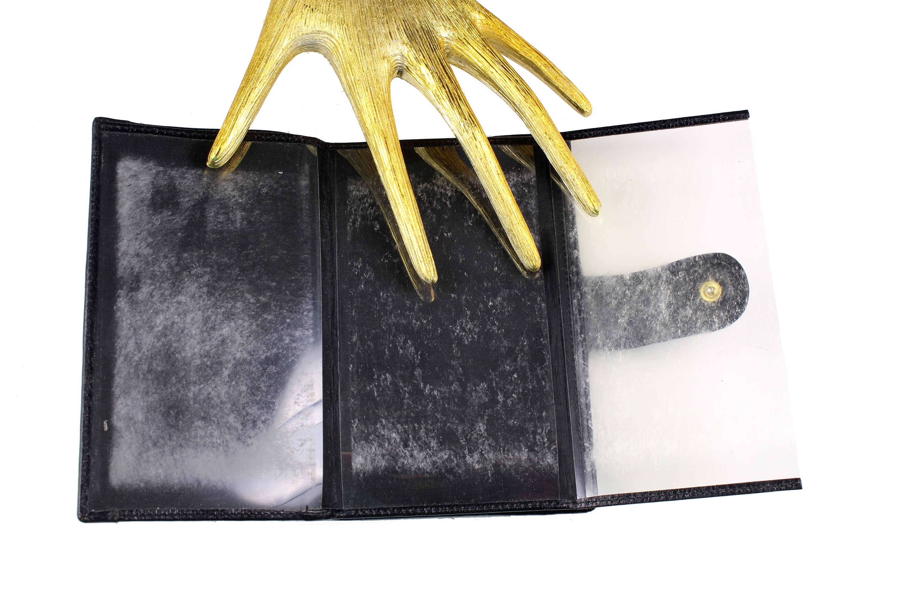 小物 Christian Dior Honeycomb long wallet AUTH CHRISTIAN DIOR VINTAGE HONEYCOMB PVC & LEATHER BI-FOLD
