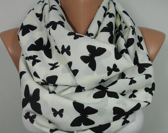 Butterfly Scarf Women Animal Print Scarf Christmas Gift For Her Infinity Scarf fall accessories Gift For Women