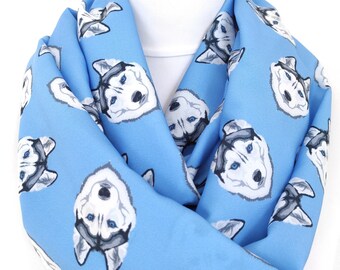 Siberian Husky Scarf Dog Scarf Easter Gift For Dog Mom Dog Lover Gift For Her Women Wife Infinity Scarf Women