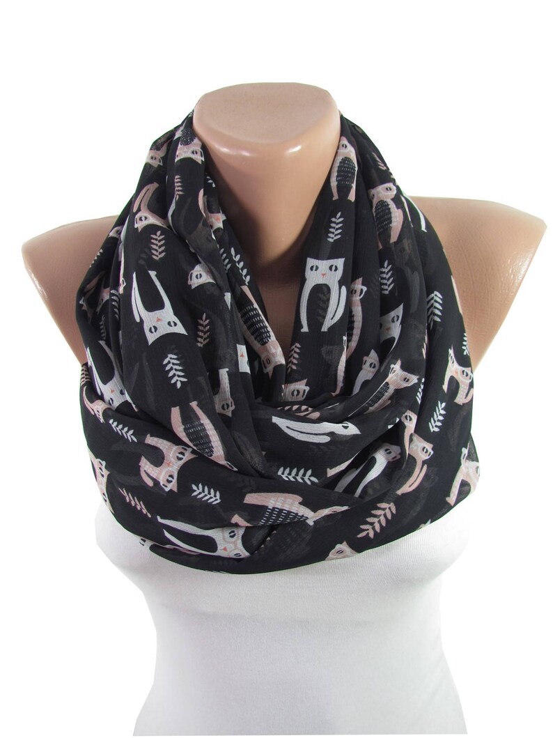 Cat Scarf Women Pet Lover Gift For Cat Lover Gift For Women Infinity