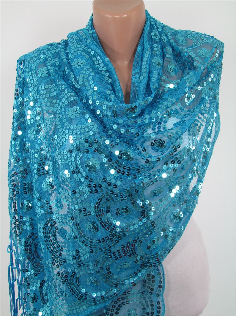 sequin evening wrap