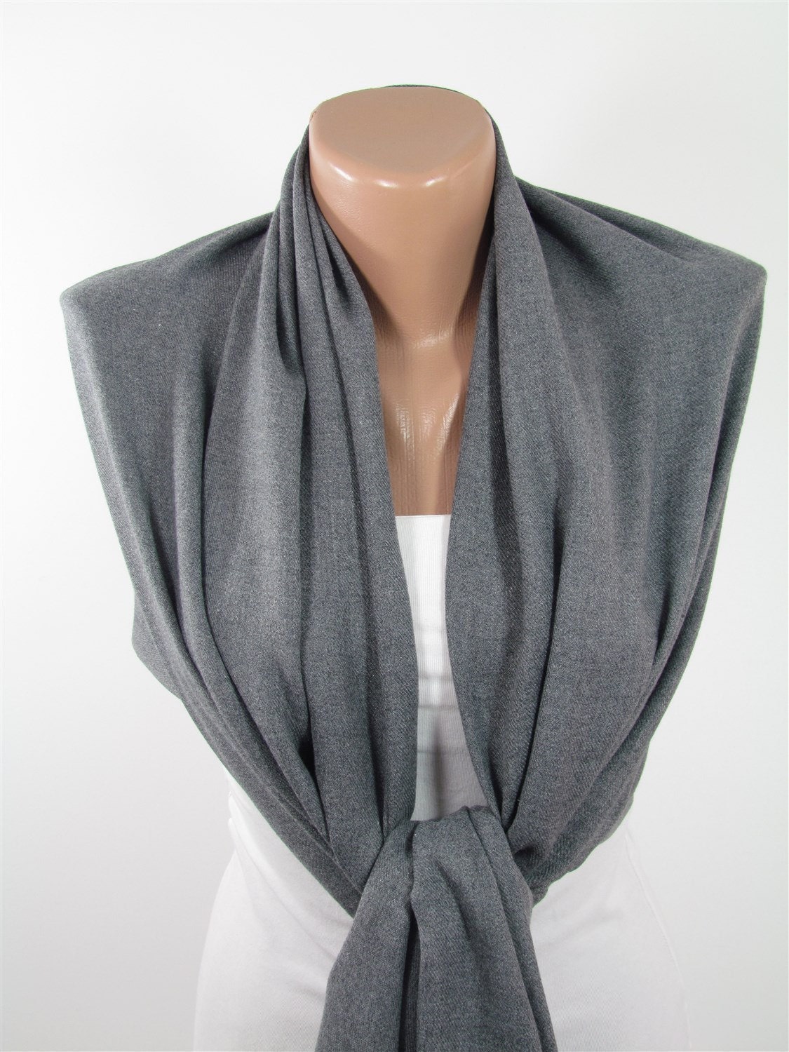 Gray Pashmina Scarf Men Winter Scarves For Women Accessories | Etsy