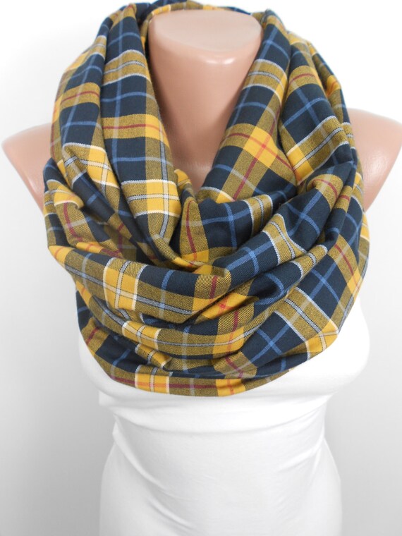 navy plaid scarf