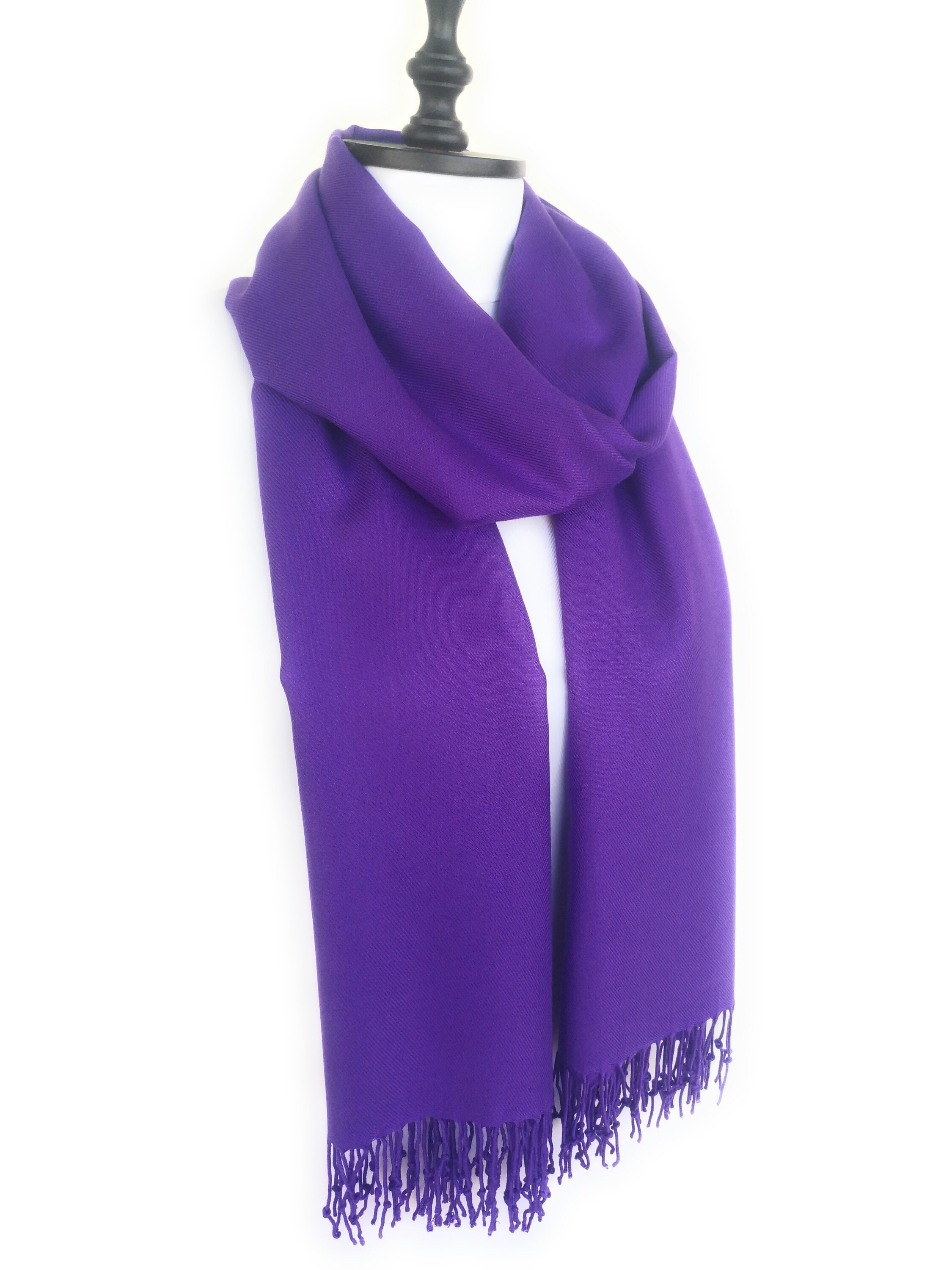 Pashmina Scarf Women Purple Scarf Shawl Winter Scarves For | Etsy