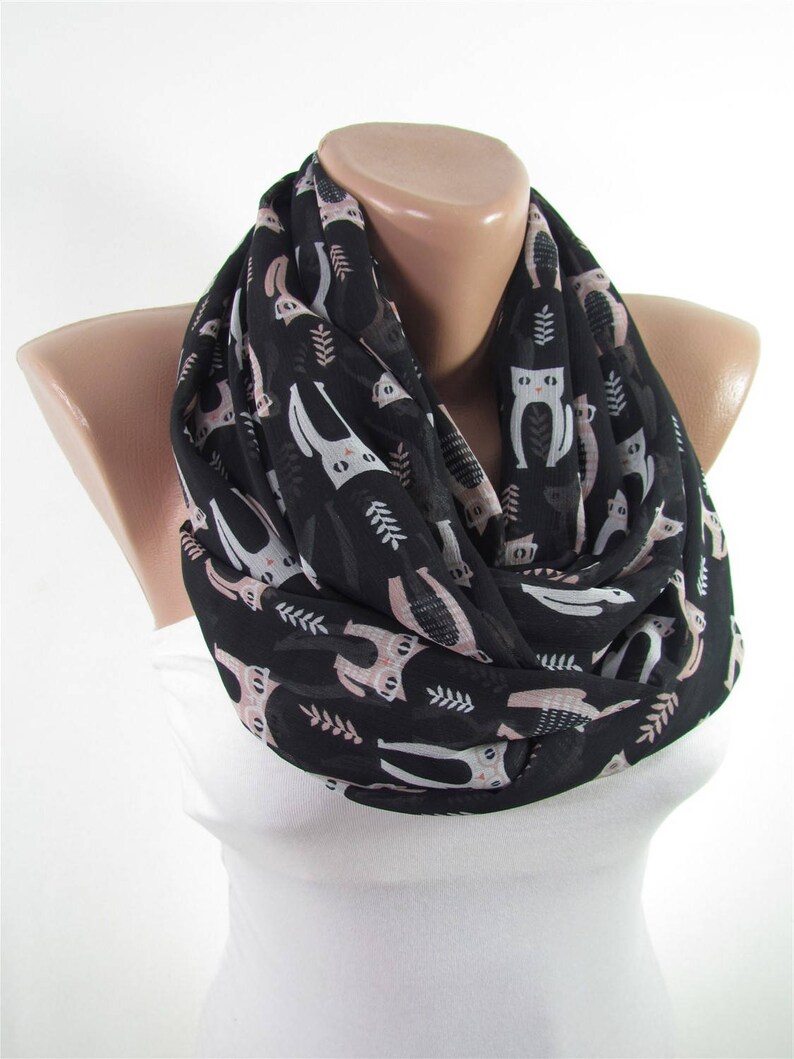 Cat Scarf Women Pet Lover Gift For Cat Lover Gift For Women image 4