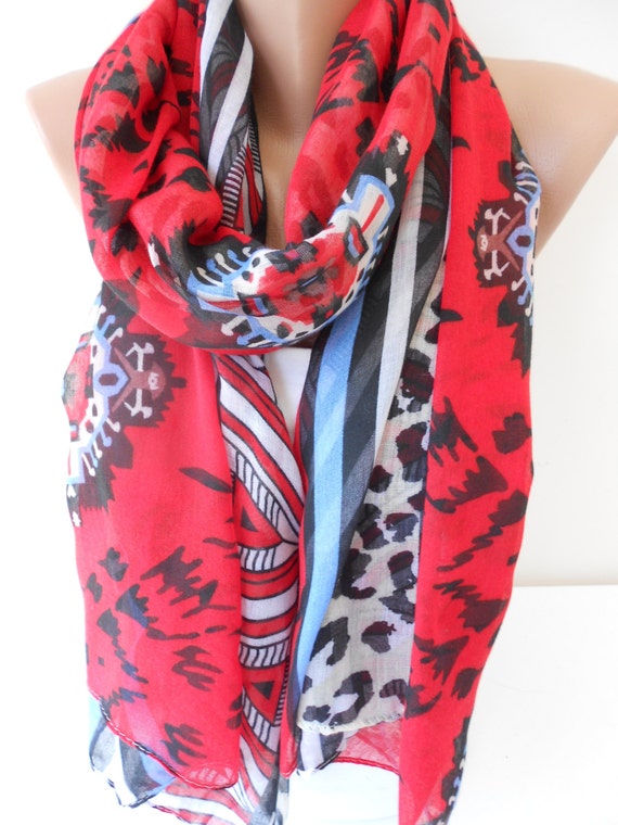 red leopard scarf