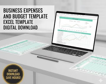 Business Expenses and Budget Template - Excel Template - Digital Download