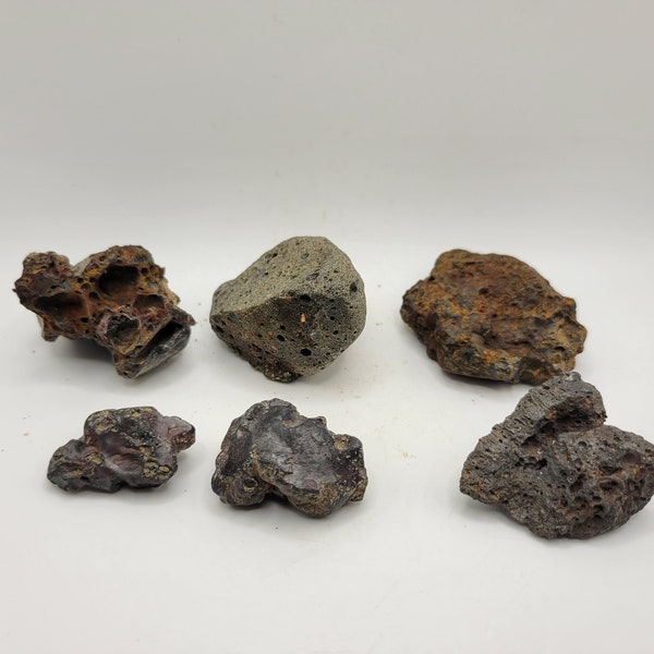 Metal and Glass Slag, Rough (lot of 6)