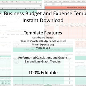 Dépenses d'entreprise et modèle de budget - modèle Excel - téléchargement numérique