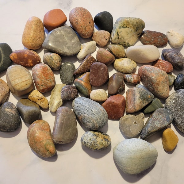 Assorted Tumbled River Stones (5 lbs)