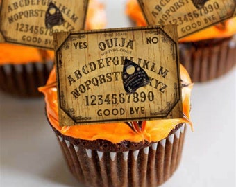 Edible Halloween Cake Decorations, Classic Ouija Board, Cupcake and Cake Toppers,  Edible Cake Decorations, Halloween Decor, Spooky Gothic