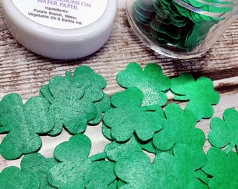 Mini Shamrocks Cake Decorations, Cocoa Bomb Sprinkles, Wafer Paper Sprinkles, Edible Cake Decorations, Drink Decorations, St Patricks Day