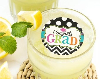 Edible Graduation Day Drink Decorations, Congrats Graduate Begin, Drink Toppers, Edible Drink Decor, Holiday Party Beverages