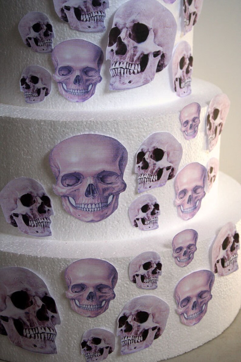 Edible Skulls Cake Decorations Realistic Edible Skulls Set Etsy