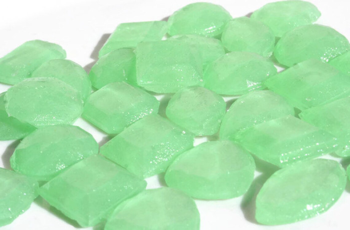 Mint Edible Jewels Wedding Favors Hard Candy Gems 60 Candy Etsy