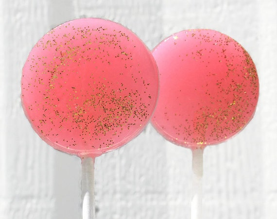 Coral and Gold Wedding Favor Lollipops Flat Round With Edible Glitter 16  Lollipop Pack Wedding Favors, Party Favors, Black Tie Event - Etsy