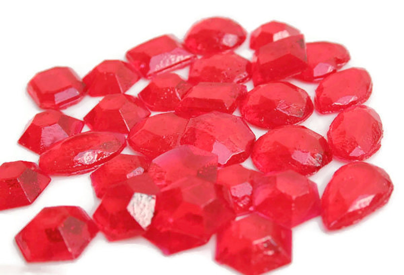 Red Edible Jewels Hard Candy Gems 30 Candy Pack Cake Etsy