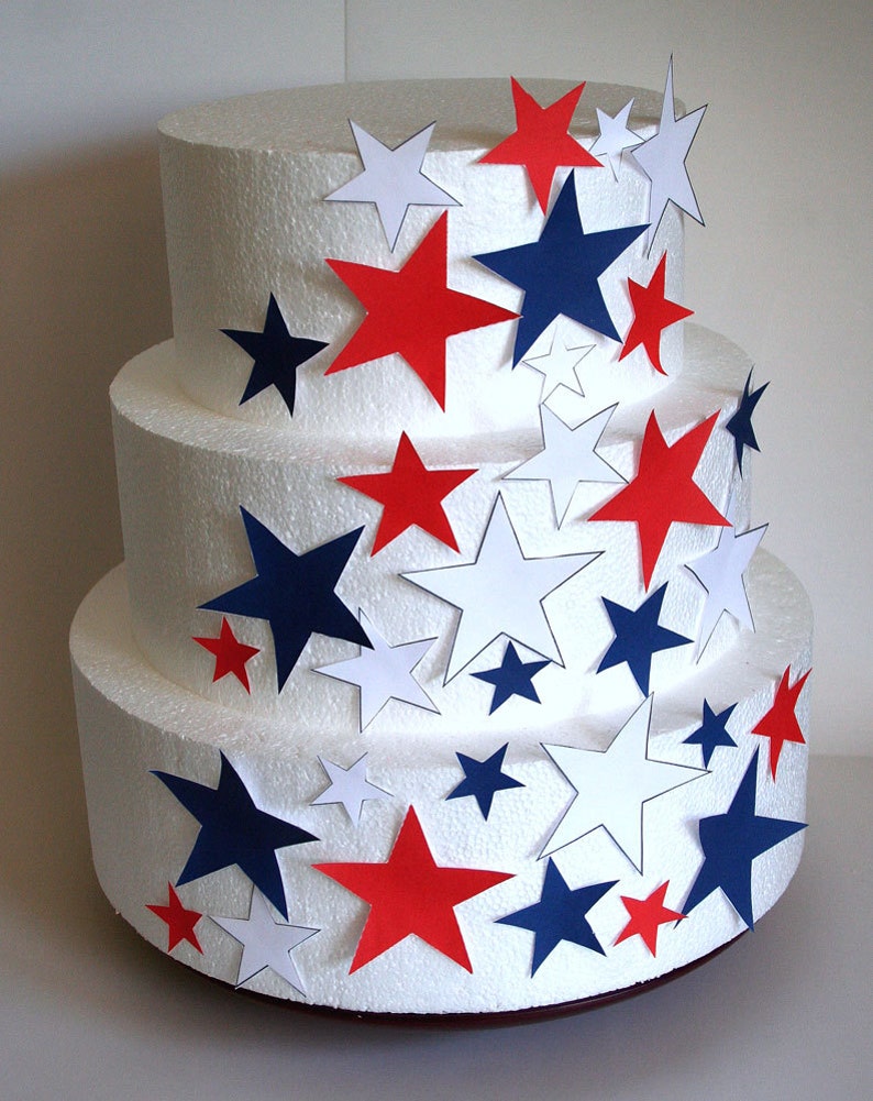 Edible Stars Cake Decorations 4th of July Cake Decorations Etsy