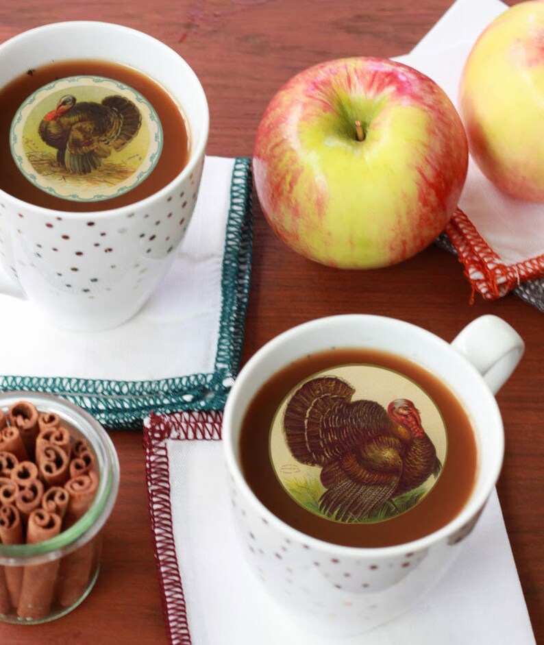 Edible Thanksgiving Drink Decorations Vintage Turkeys Drink Etsy