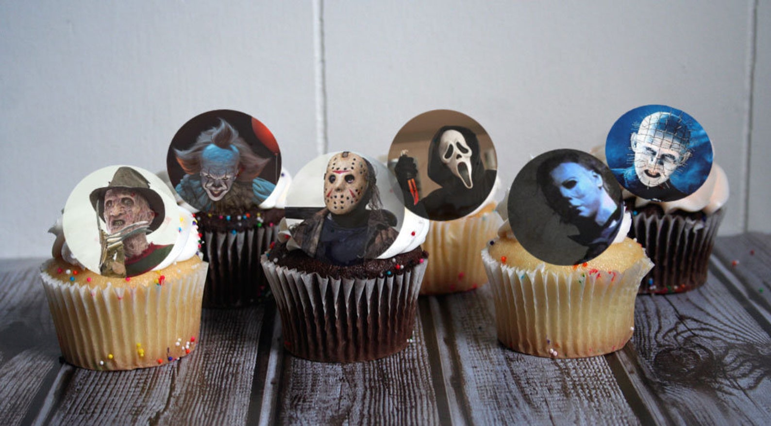 Edible Halloween Cake Decorations Horror Movie Villains Etsy