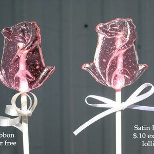 Valentine's Day Pink Lips Wedding Favor Lollipops Valentine's Day Hard Candies 5 Lollipop Pack Black Wedding Favors, Kiss Party Favors image 2