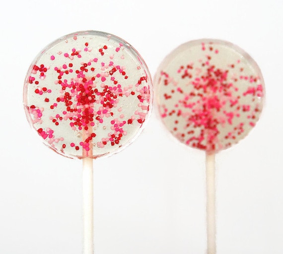 12 LARGE HEART LOLLIPOPS - Valentine Lollipops, Wedding Favors, Variety of  Colors and Flavors