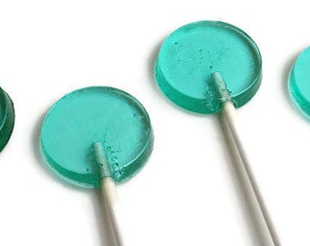 Light Aqua  Blue Lollipops -  Hard Candy Lollipops  - 30 Lollipop Pack - Cake Decorations, Wedding Favors, Frozen Party Favors