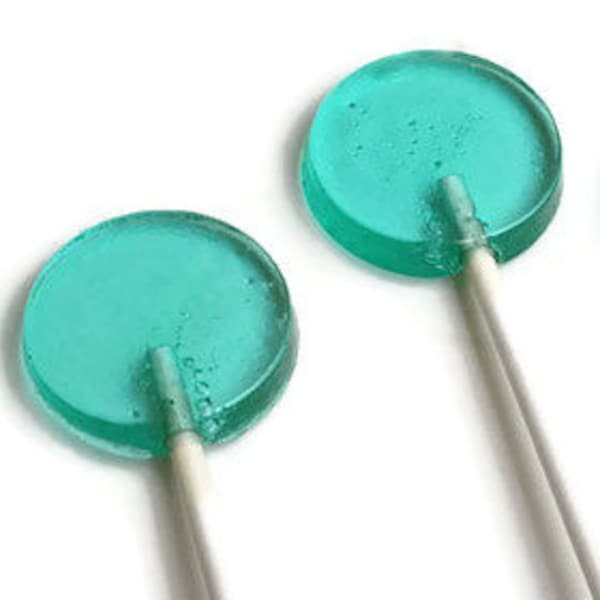 Light Aqua  Blue Lollipops -  Hard Candy Lollipops  - 30 Lollipop Pack - Cake Decorations, Wedding Favors, Frozen Party Favors