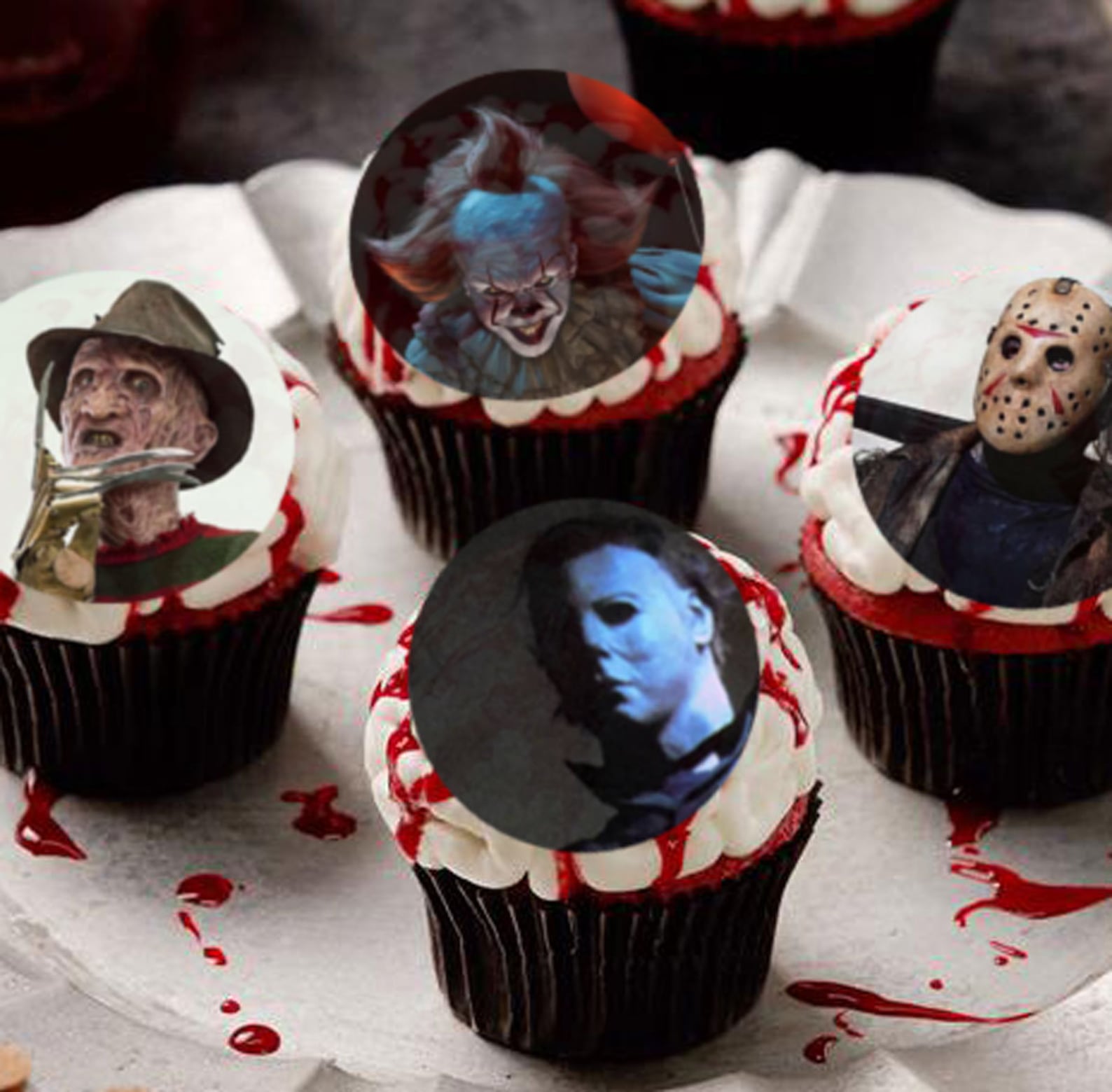 Edible Halloween Cake Decorations Horror Movie Villains Etsy