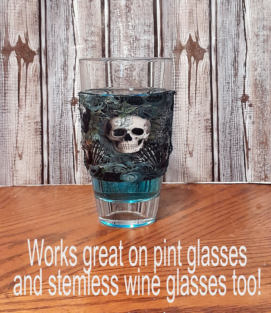 Spooky Mama Wine Glass Koozie, Halloween, the Original Woozies, No