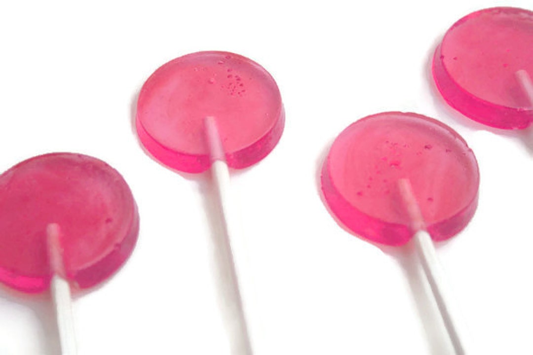 Pink Swirl Lollipop Suckers - 24 Individually Wrapped Pieces