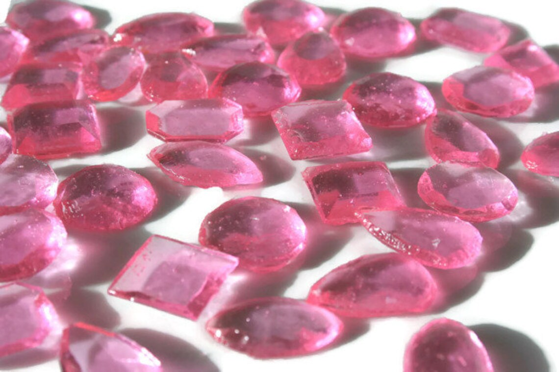 Pink Edible Jewels Wedding Favors Hard Candy Gems 60 Candy Etsy