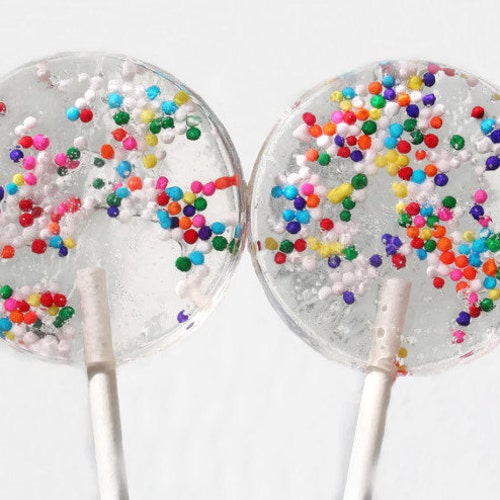 Confetti Wedding Favor Lollipops Hundreds and Thousand Candy Etsy