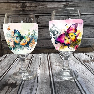 Butterfly Wine Glass Sleeve, The Original Woozies, No More Sweaty Wine Glasses, Mother&#39;s Day Gift, House Warming Gift, Bachelorette
