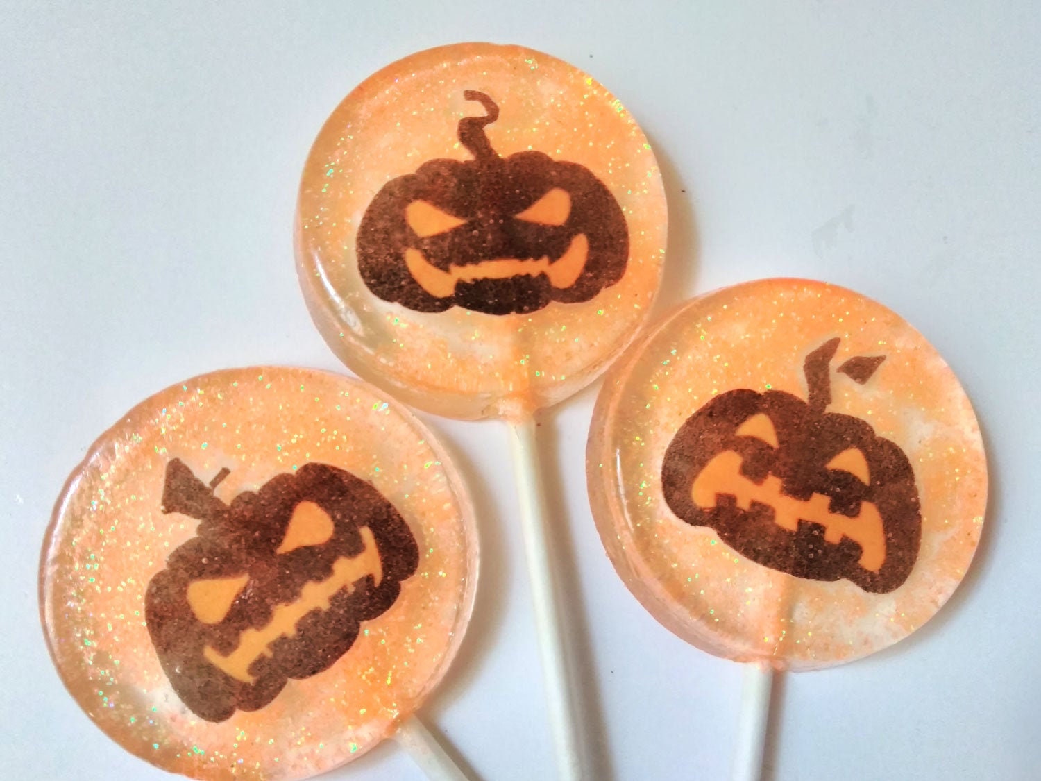 Halloween Party Favor Lollipops Orange Pumpkin Lollipops Set - Etsy