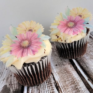 Edible Spring Cake Decorations, Spring Daisy Flowers, Cupcake and Cake Toppers, Edible Cake Decorations, Spring Decor, Floral Cake, Pastel