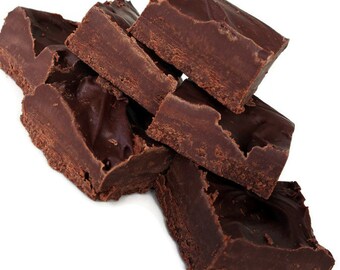 Old Fashioned Chocolate Fudge - 1/2 Pound (About 9 Pieces), Christmas Fudge, Christmas Candy, Christmas Chocolate, Valentine's Day
