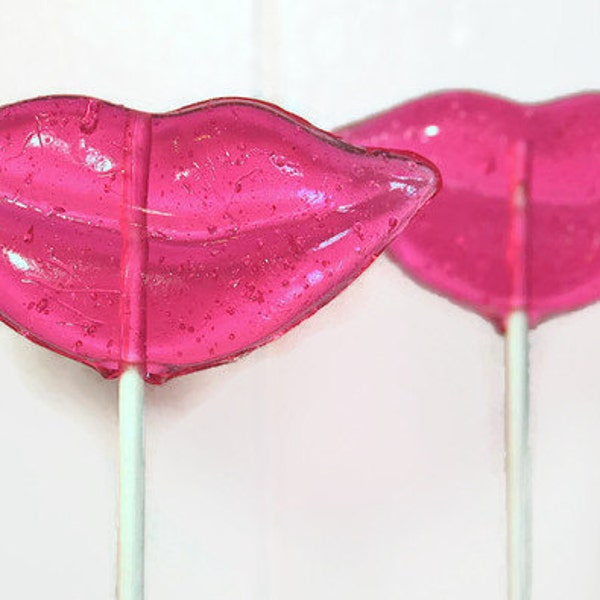 Valentine's Day Pink Lips Wedding Favor Lollipops Valentine's Day Hard  Candies - 5 Lollipop Pack - Black Wedding Favors, Kiss Party Favors