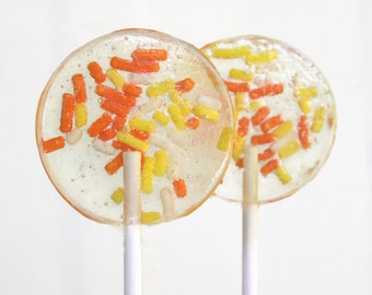 Candy Corn Hallowen Party Wedding Favor Lollipops Orange Yellow and White 30 Lollipop Pack Halloween Party Favors, Gothic Party Favors