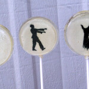 Halloween Party Wedding Favor Lollipops, Zombies, Walking Zombies, Set of 40, Zombie Hands Edible Image Lollipops, Halloween Wedding, Custom image 3