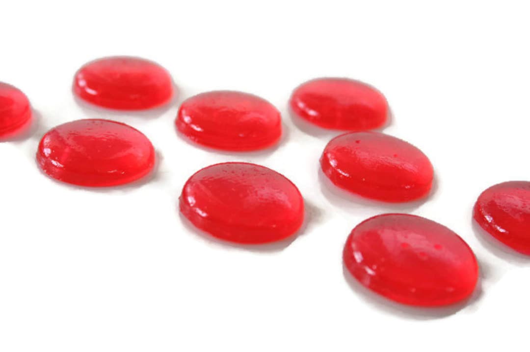Hard Candy Drops Red Strawberry Flavor 15 Candy Pack Cake Decorations