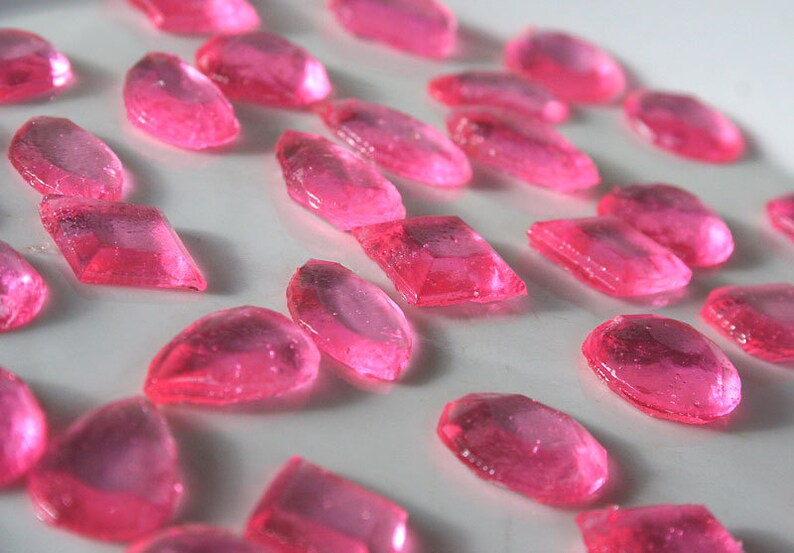 Pink Edible Jewels Wedding Favors Hard Candy Gems 60 Candy Etsy