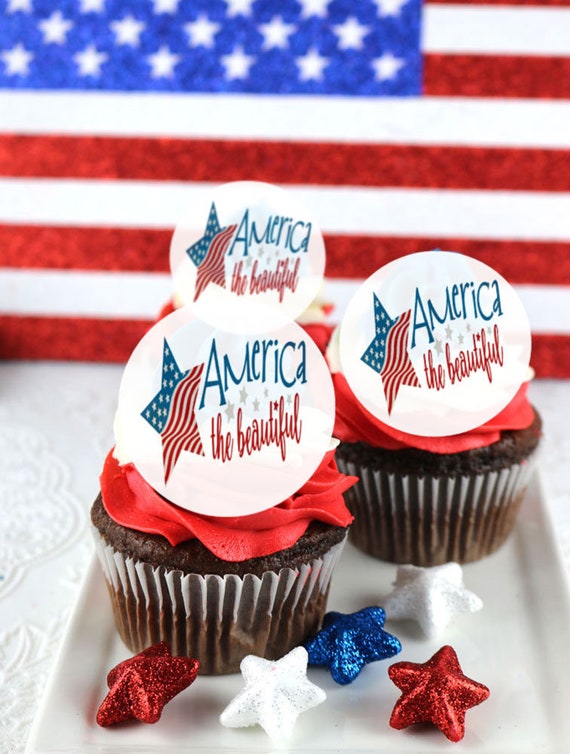 Edible Fourth of July Cake Decorations, America the Beautiful