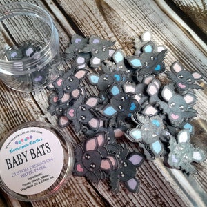 Mini Baby Bats Cake Decorations, Cocoa Bomb Sprinkles, Wafer Paper Sprinkles, Edible Cake Decorations, Drink Decorations, Baby Shower All 3 colors