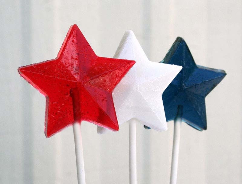 Patriotic Star Lollipops Patriotic Star Lollipops