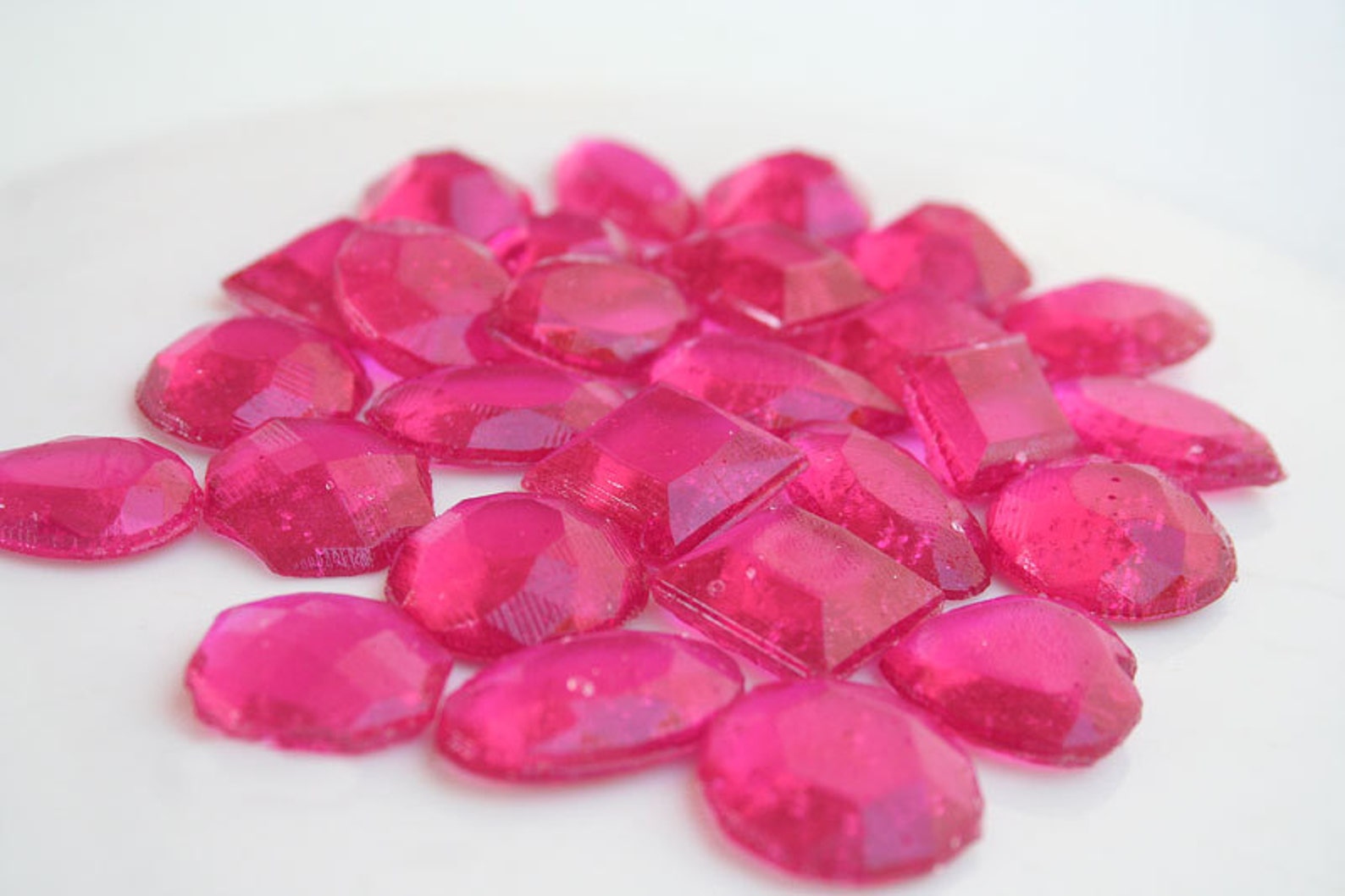 Fuschia Edible Jewels Wedding Favors Hard Candy Gems 30 Etsy