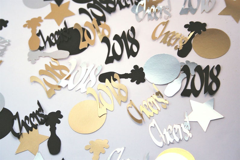 New Years Eve Table Confetti Winter Wedding Table Decor Nye Etsy