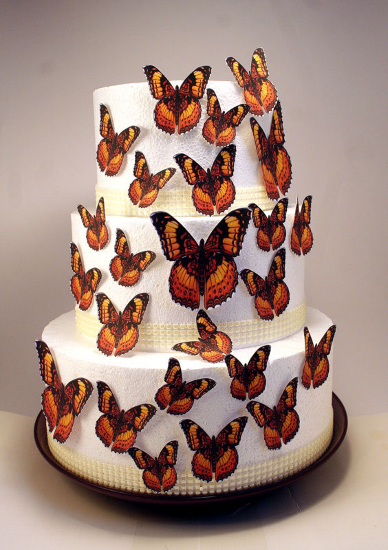 Edible Butterfly Cake Decorations Brown and Tan Edible Etsy
