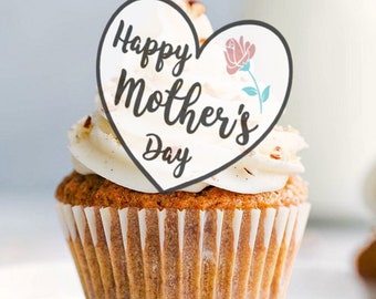 Edible Mother's Day Decorations, Mother's Day, Cupcake Cake Toppers,  Edible Cake Decorations, Mother's Day Decoration, Edible Cake Decor